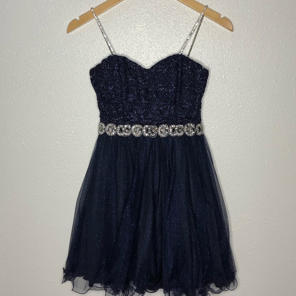 Short Formal Navy Dress